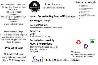 Food Library The Magic of Nature Diwali Exclusive Dry Fruits Gift Hamper (Assorted Dry Fruits)