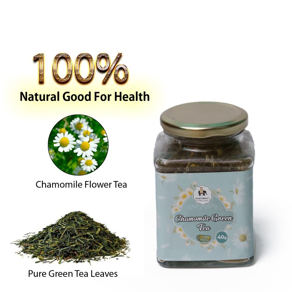 Food Library The Magic of Nature Chamomile Green Tea, 40g