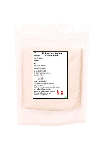 Food Library The Magic of Nature Unbleached Cotton Cheese Cloth, (1x1 m)