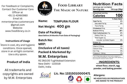 Food Library The Magic of Nature Tempura Flour (Batter Mix), 400 grams