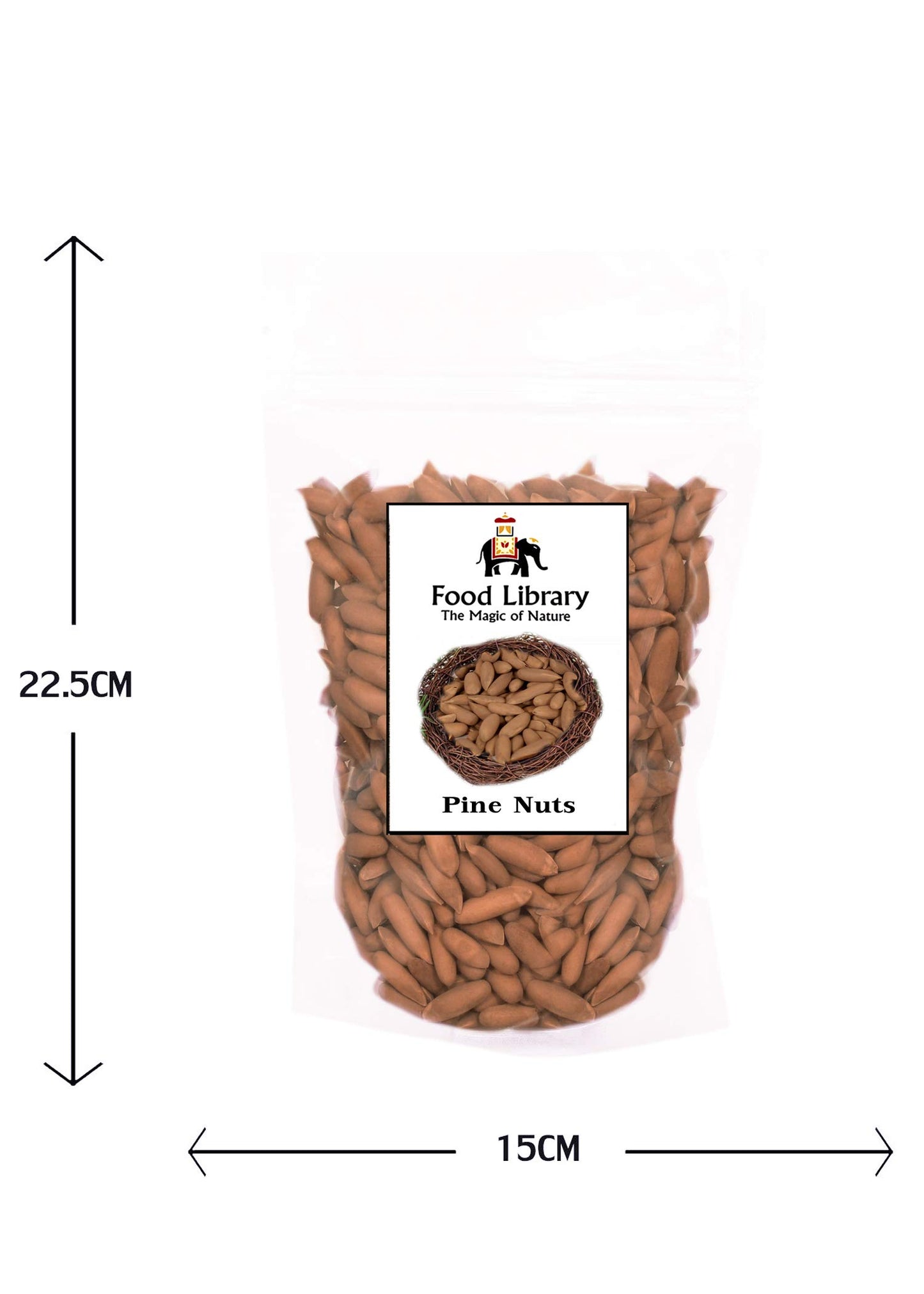 Food Library The Magic of Nature Afghan Pine Nuts (Chilgoza) with Shell, 200g
