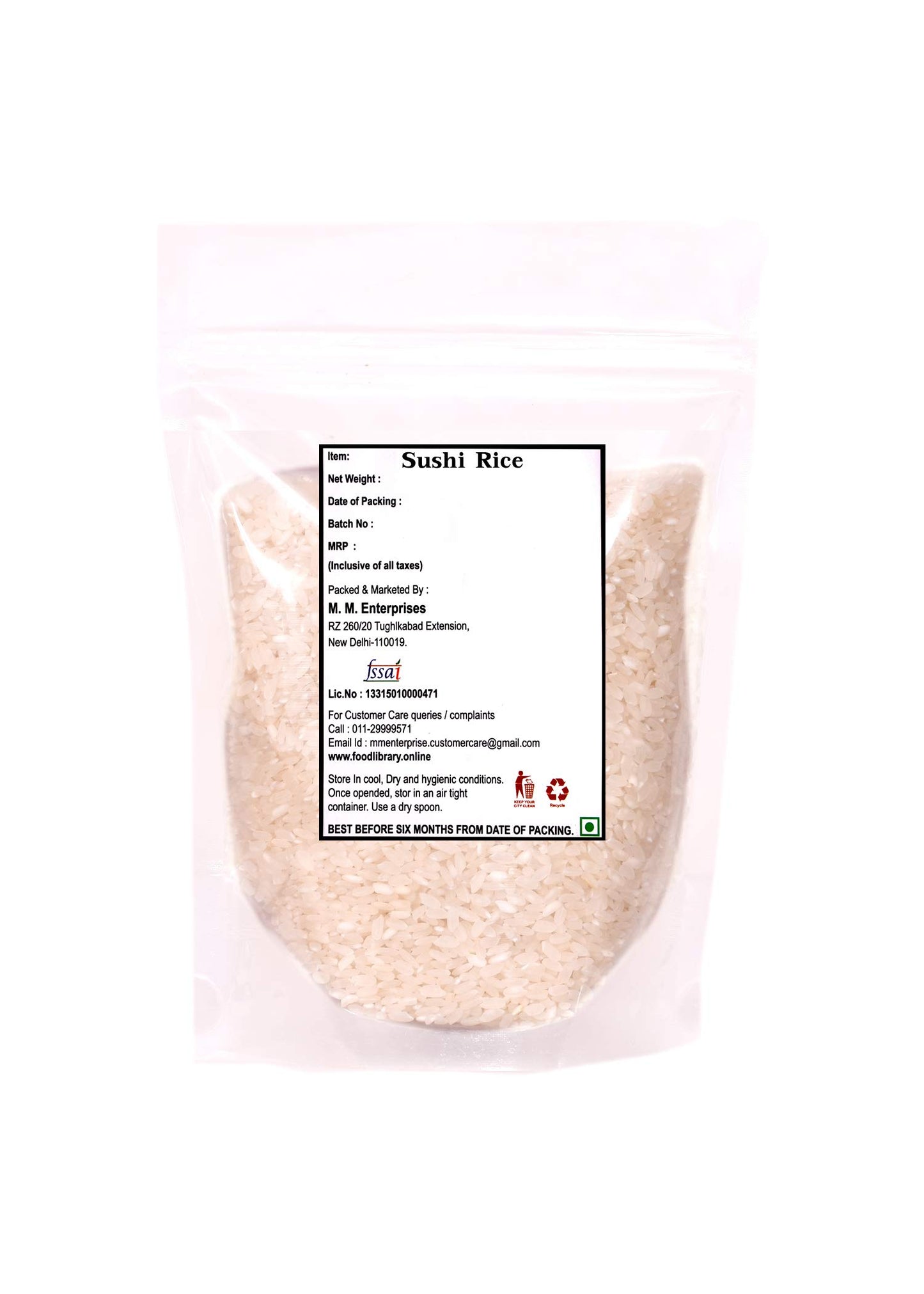 FOOD LIBRARY THE MAGIC OF NATURE Japanese Sushi Rice - 400 Gram