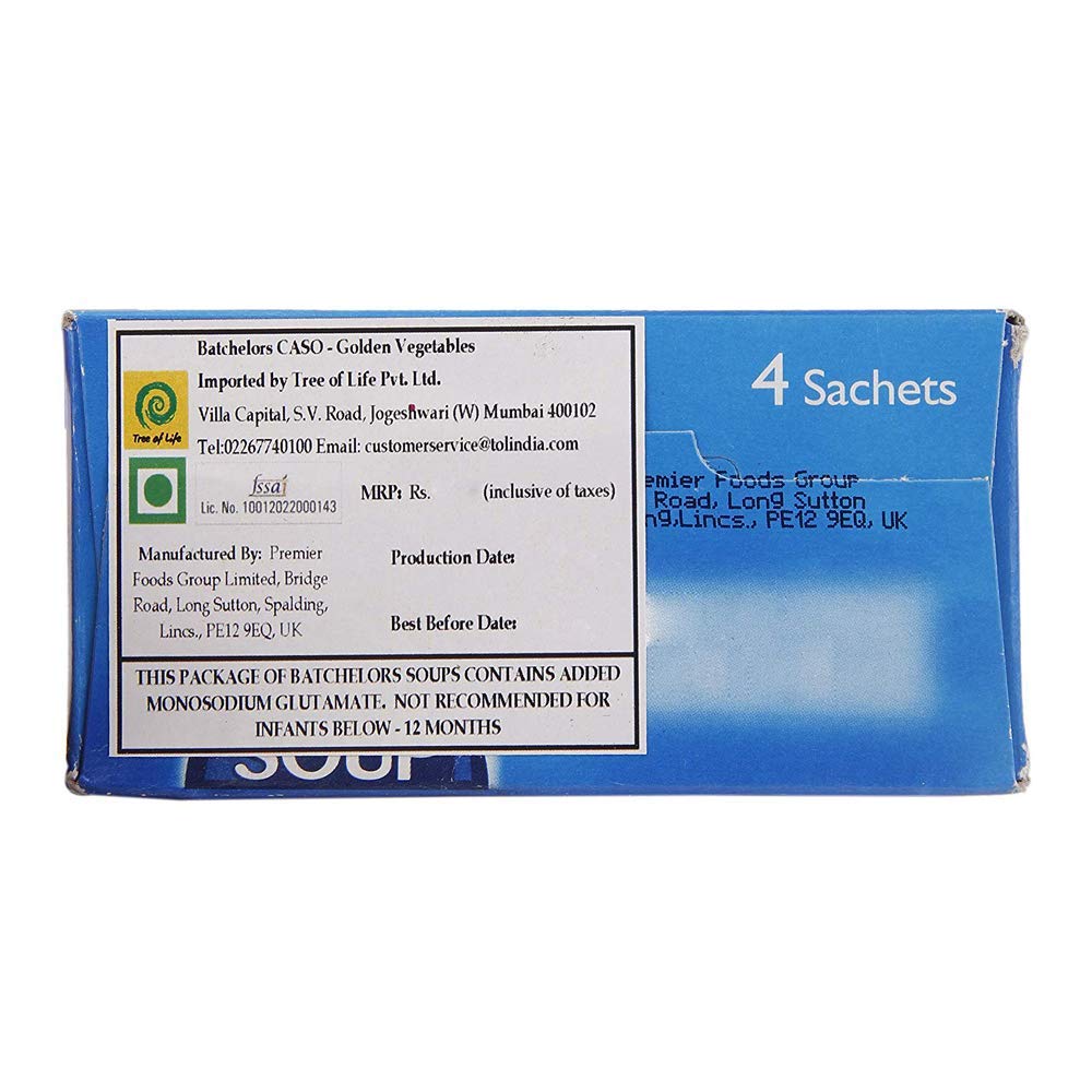 Batchelors Cup a Soup Golden Vegetable (4 per pack - 82g)