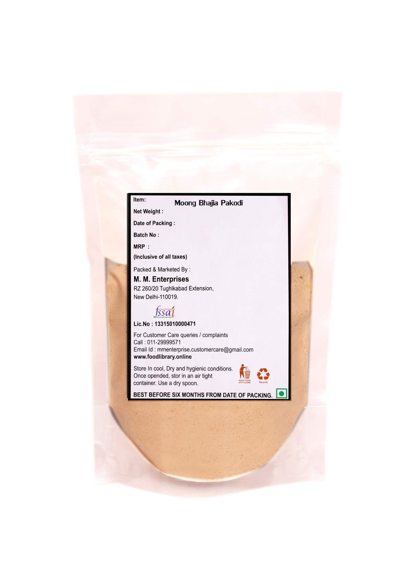 Food Library The Magic of Nature Instant Moong Dal Pakoda/Bhajiya Mixture, 400g