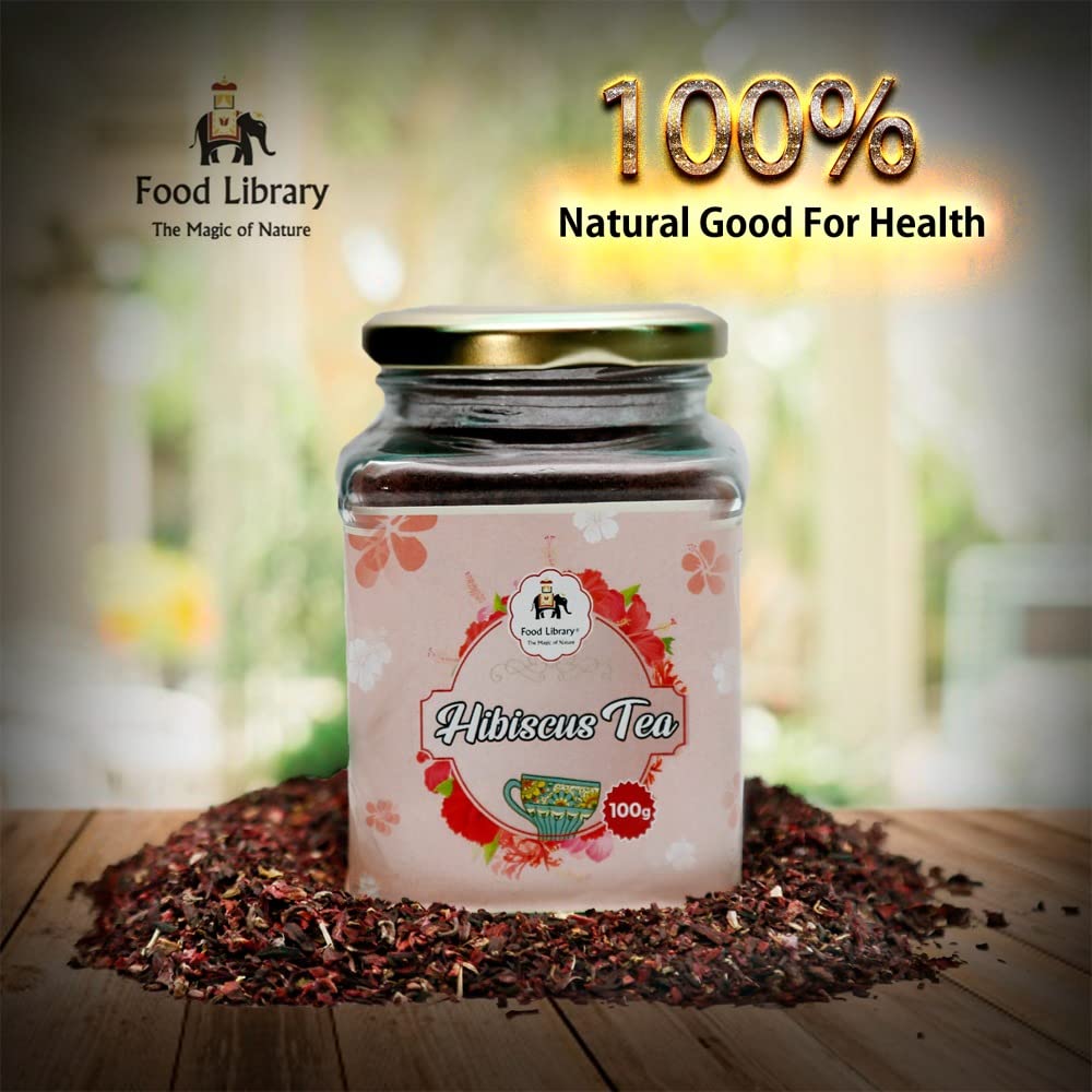 Food Library The Magic of Nature Dried Hibiscus Flower Tea, 100g