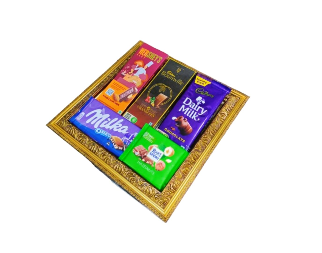 FOOD LIBRARY THE MAGIC OF NATURE Birthday/Anniversary/Christmas/Valentines/Diwali Chocolate Gift Hamper (Chocolates In Leather Basket),600 Gram