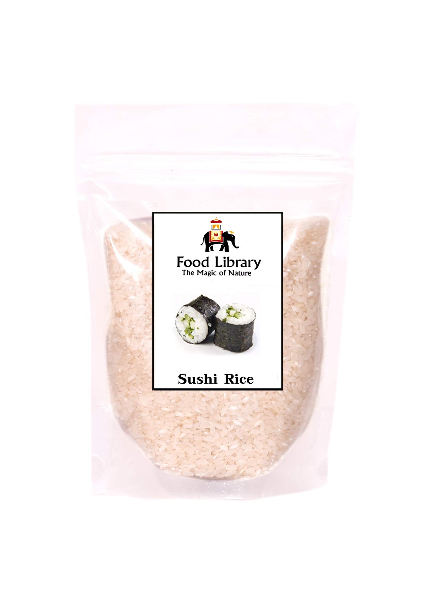 FOOD LIBRARY THE MAGIC OF NATURE Combo Of Food Library Sushi Rice, 200 G + Yoka Sushi Nori Roasted Seaweed Sheets, 50 Sheets,300 Grams