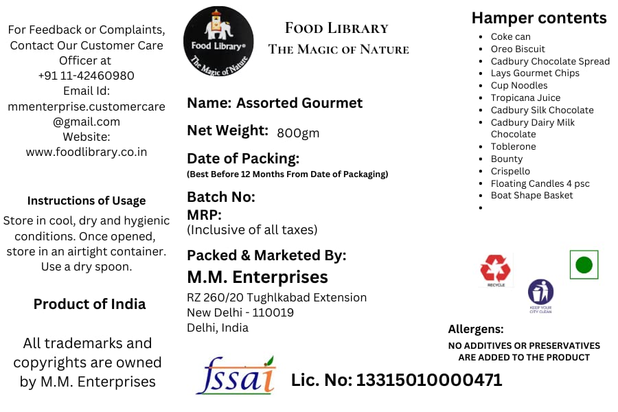 Food Library The Magic of Nature Diwali Gift Hamper Basket for Family/Friend/Corporate/Wedding (All Occasions) (Assorted Gourmet)