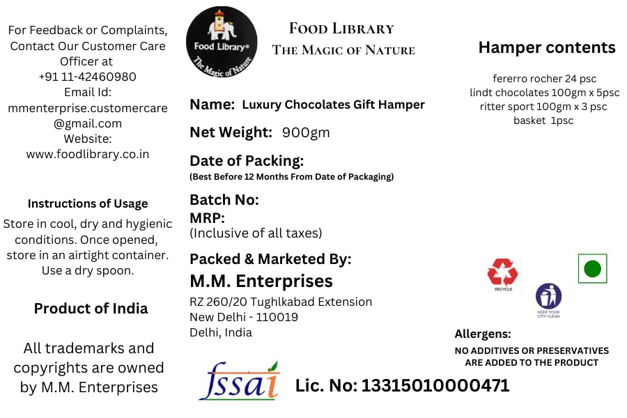 Food Library The Magic of Nature - Luxury Chocolates Gift Hamper