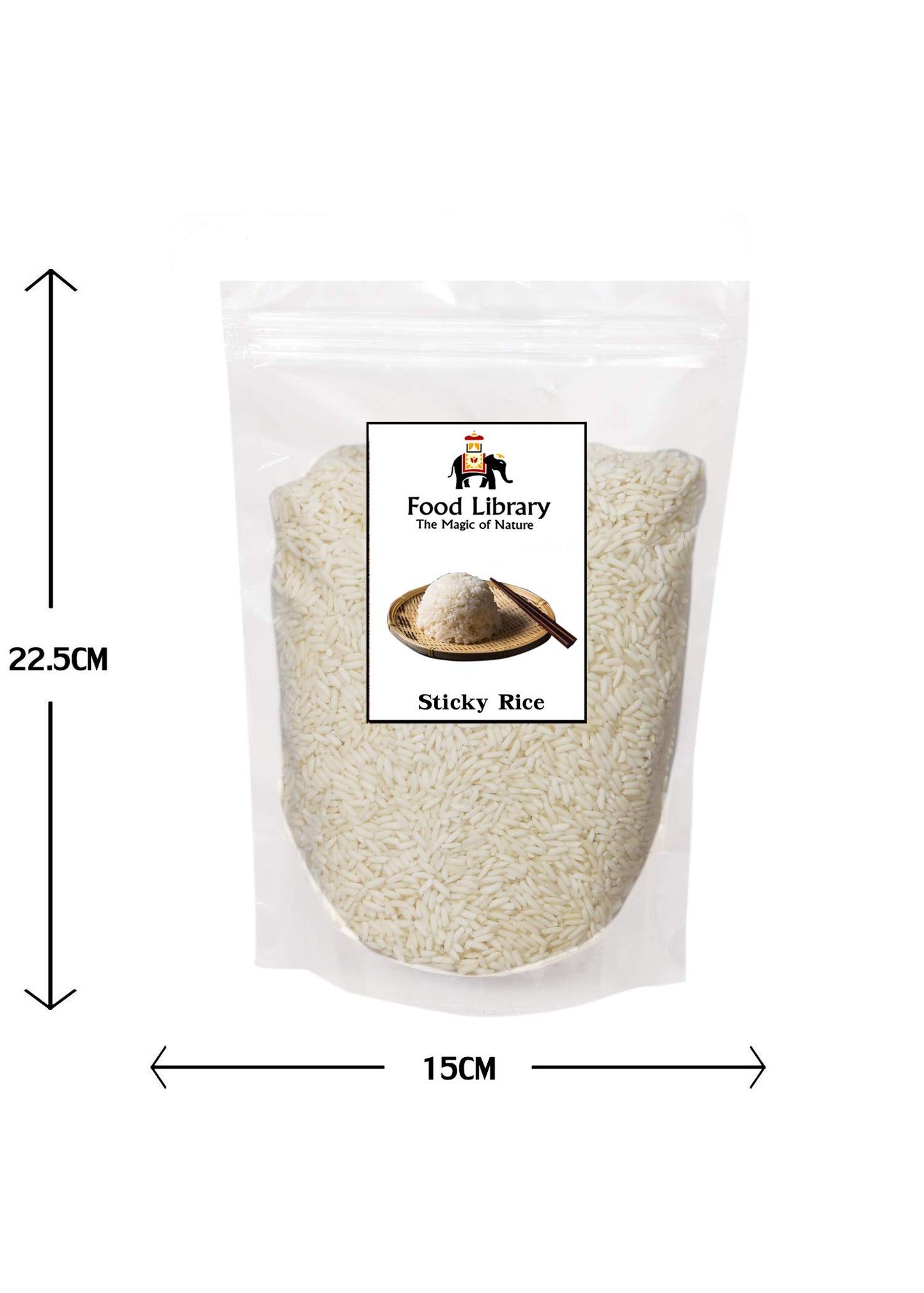 FOOD LIBRARY THE MAGIC OF NATURE Food Library Thai Sticky (Glutinous) Rice, 400Gm