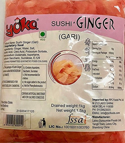 YOKA Sushi Ginger (Gari), 1.5kg