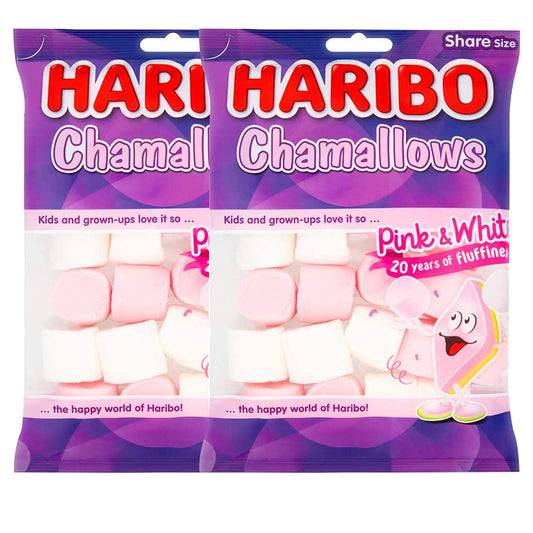 Haribo Chamallows Pink & White, Share Size, 140 g, 2 Pack