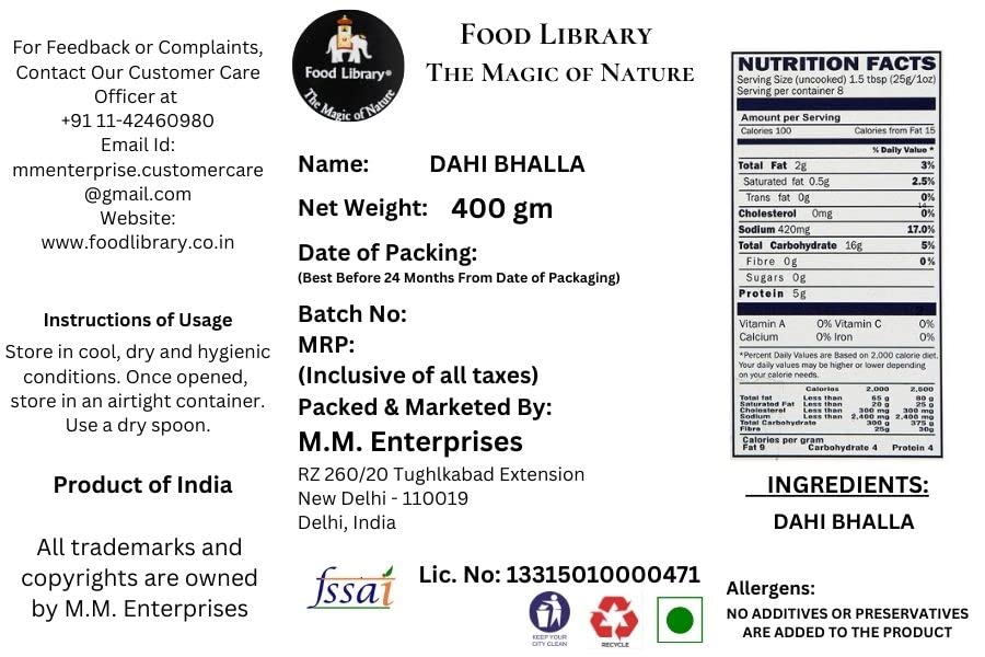 Food Library The Magic Of Nature Indian Authentic Sweets | Ready to Made Sweets | Mouth Watering Indian Delicacies. (Dahi Mix)