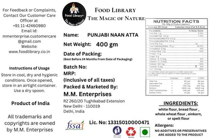 Food Library The Magic of Nature Punjabi Naan Atta (Flour), 400 grams