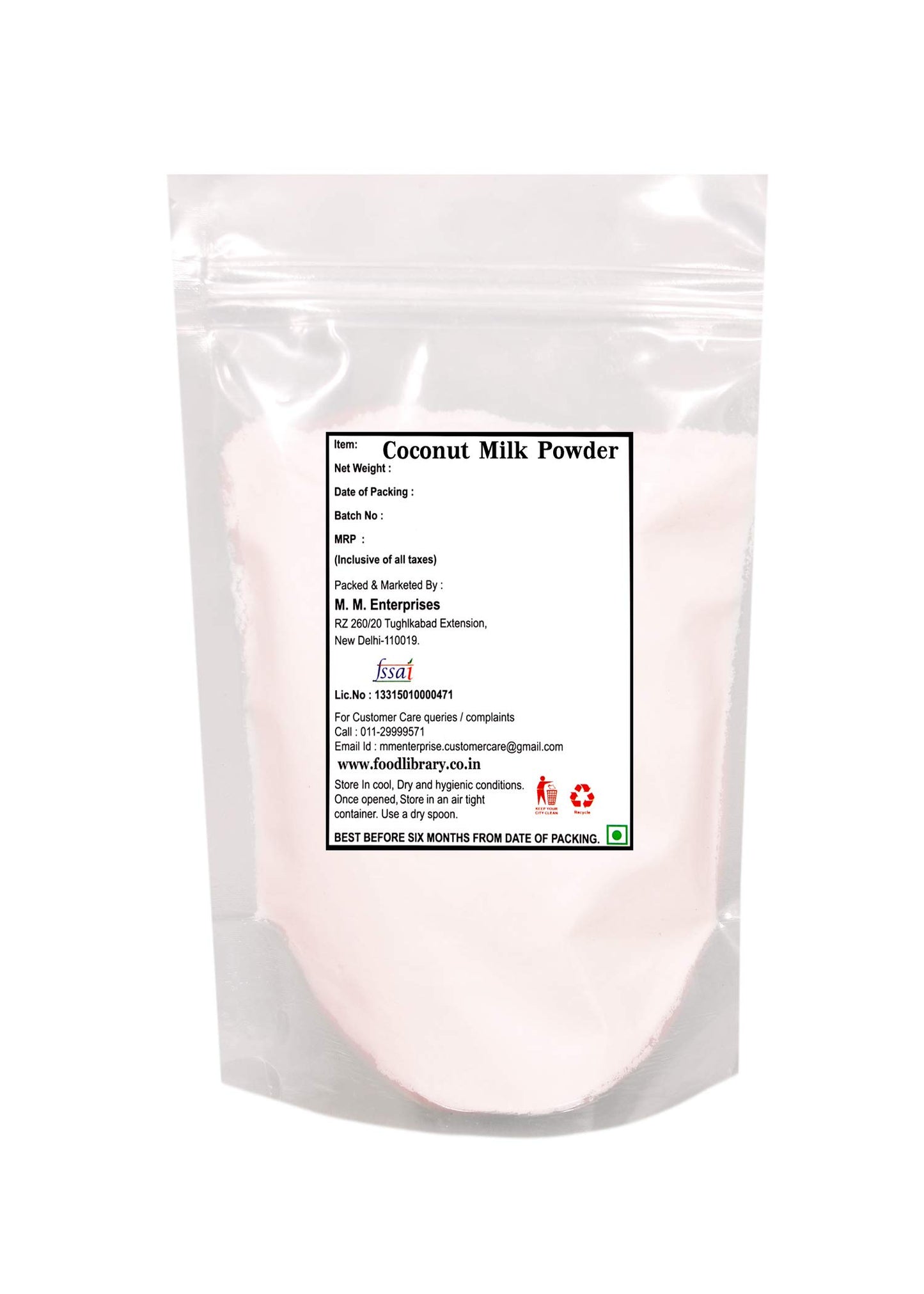 Food Library The Magic Of Nature Coconut Milk Powder, 200g | Preservative-Free | Easy to use | Product of Sri Lanka | Dairy-Free | Source of Protein | Add to smoothies | curries, baked goods.
