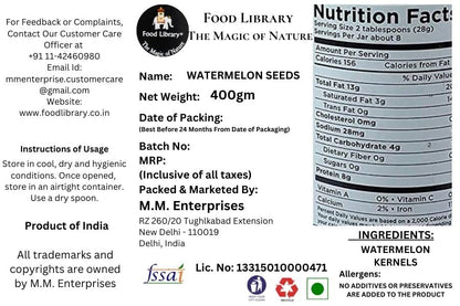 Food Library Watermelon Seeds (400g)