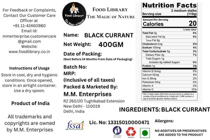Food Library The Magic of Nature Dried Black Currant (400g)