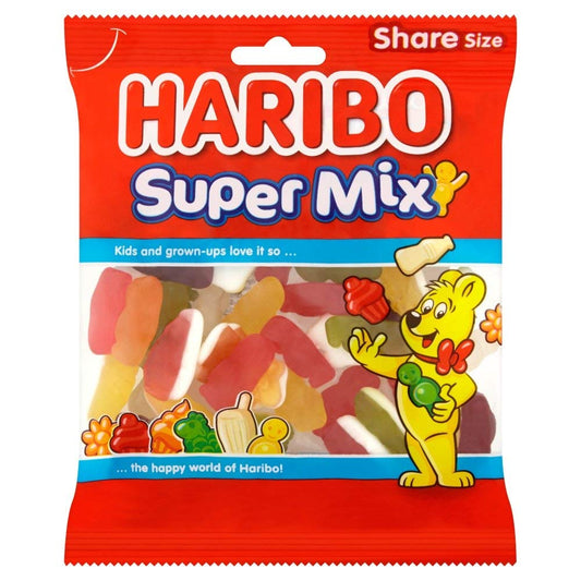 Haribo Supermix Fruit and Milk Flavour Gummy Candies, 4.94 oz ℮ 140 g