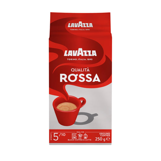 LAVAZZA Qualit Rossa 250 Gm - Ground, Original, Box