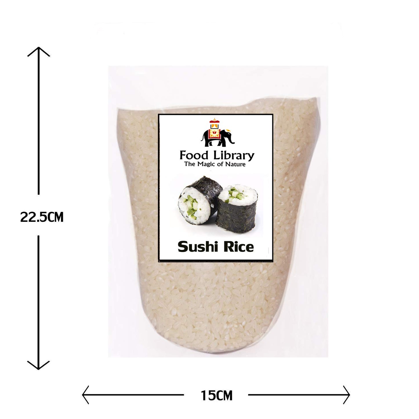 FOOD LIBRARY THE MAGIC OF NATURE Japanese Sushi Rice, 800 Gram