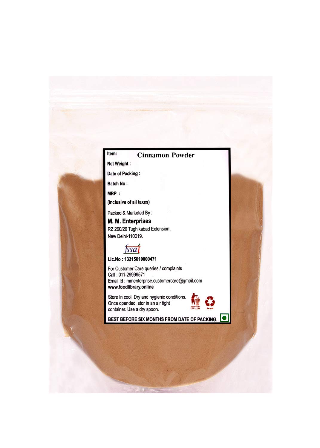 Food Library The Magic Of Nature Authentic Exotic Aromatic Flavourful Indian Spices. (200 gm, Dalchini (Cinnamon) Powder)