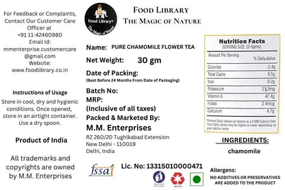 Food library The Magic of Nature Pure Chamomile Flower Tea, 30g