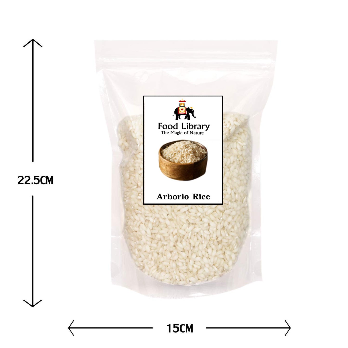 FOOD LIBRARY THE MAGIC OF NATURE Italian Arborio Rice, 800 Gram