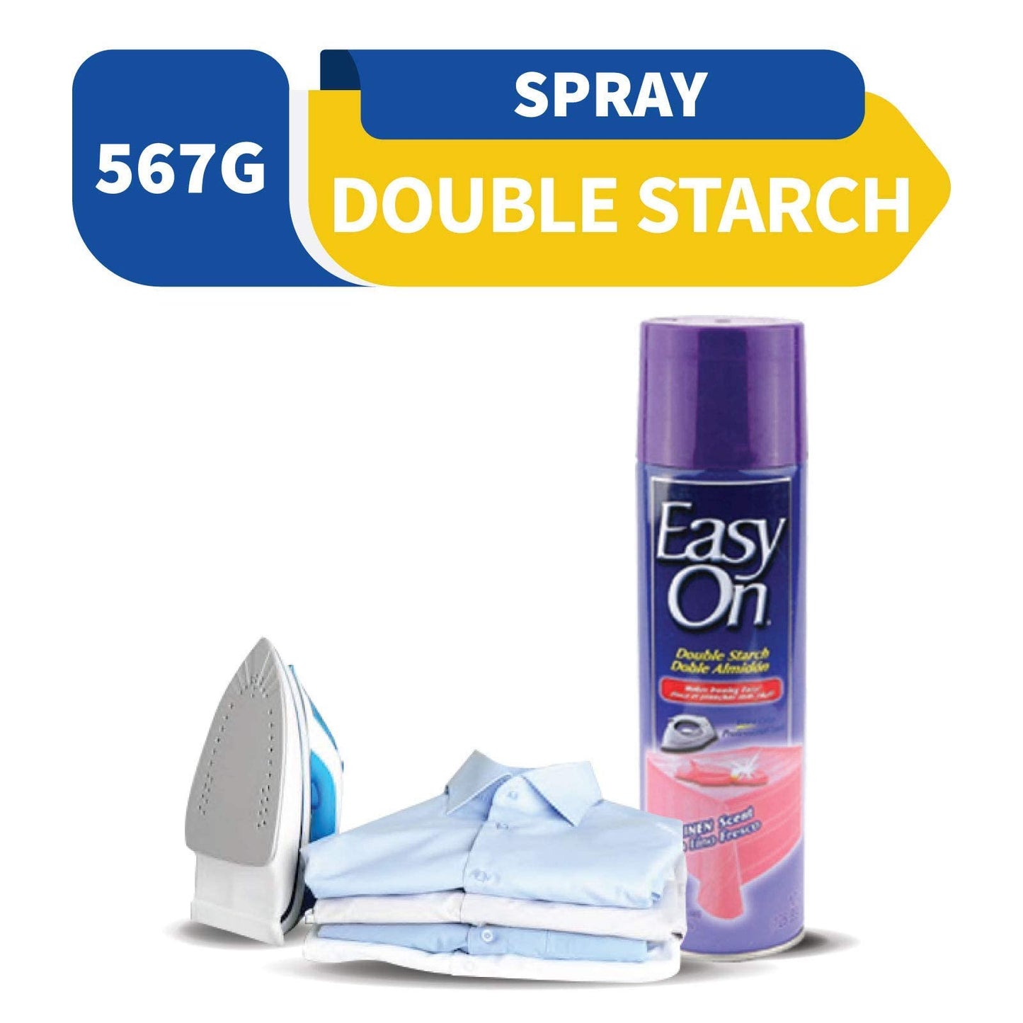 EASY ON POCKET Double Starch Fabric Care, Crisp Linen Scent, 20 Ounces