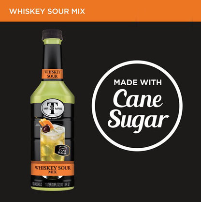 Food Library The Magic of Nature Combo of Mr & Mrs Whisky Sour Mix, 1L with Free Cocktail/Mocktail Umbrella, 10 pcs