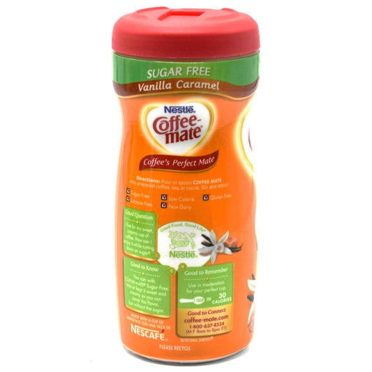 Coffee Mate Powder Coffee Creamer, Sugar Free, Vanilla Caramel, 10.2 oz (289.1 g)