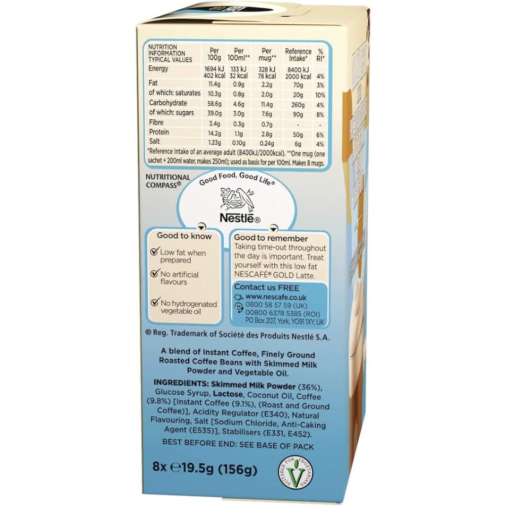 Nescafe Gold Latte, 156 g (45444)