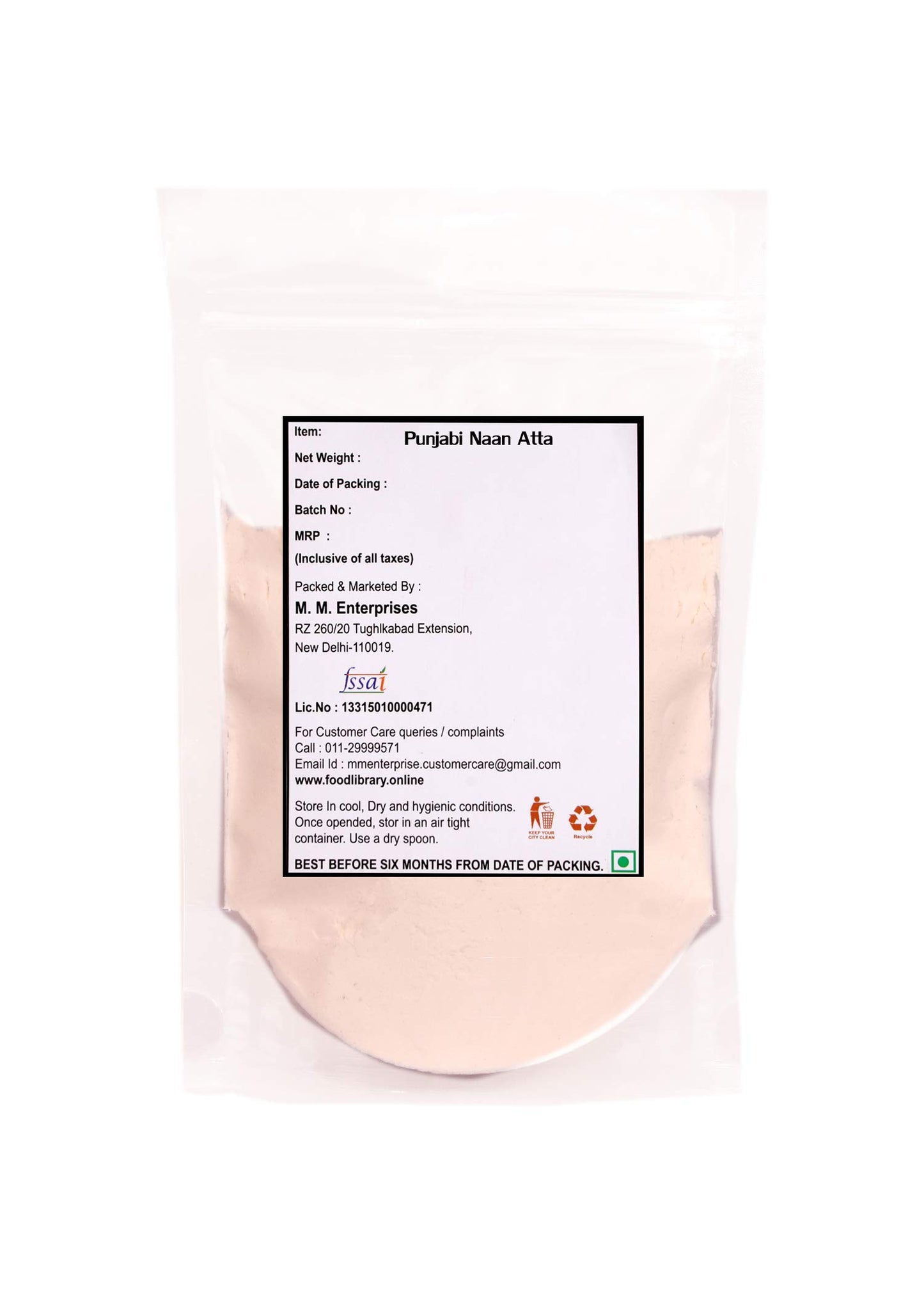 Food Library The Magic of Nature Punjabi Naan Atta (Flour), 400 grams