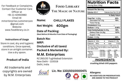 Food Library Crush Chilli Flakes (400)