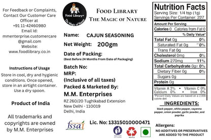FOOD LIBRARY THE MAGIC OF NATURE Cajun Seasoning(200G)