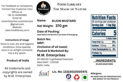Food Library The magic Of Nature Saucy Sensations for Your Culinary Creations (Dijon Mustard)