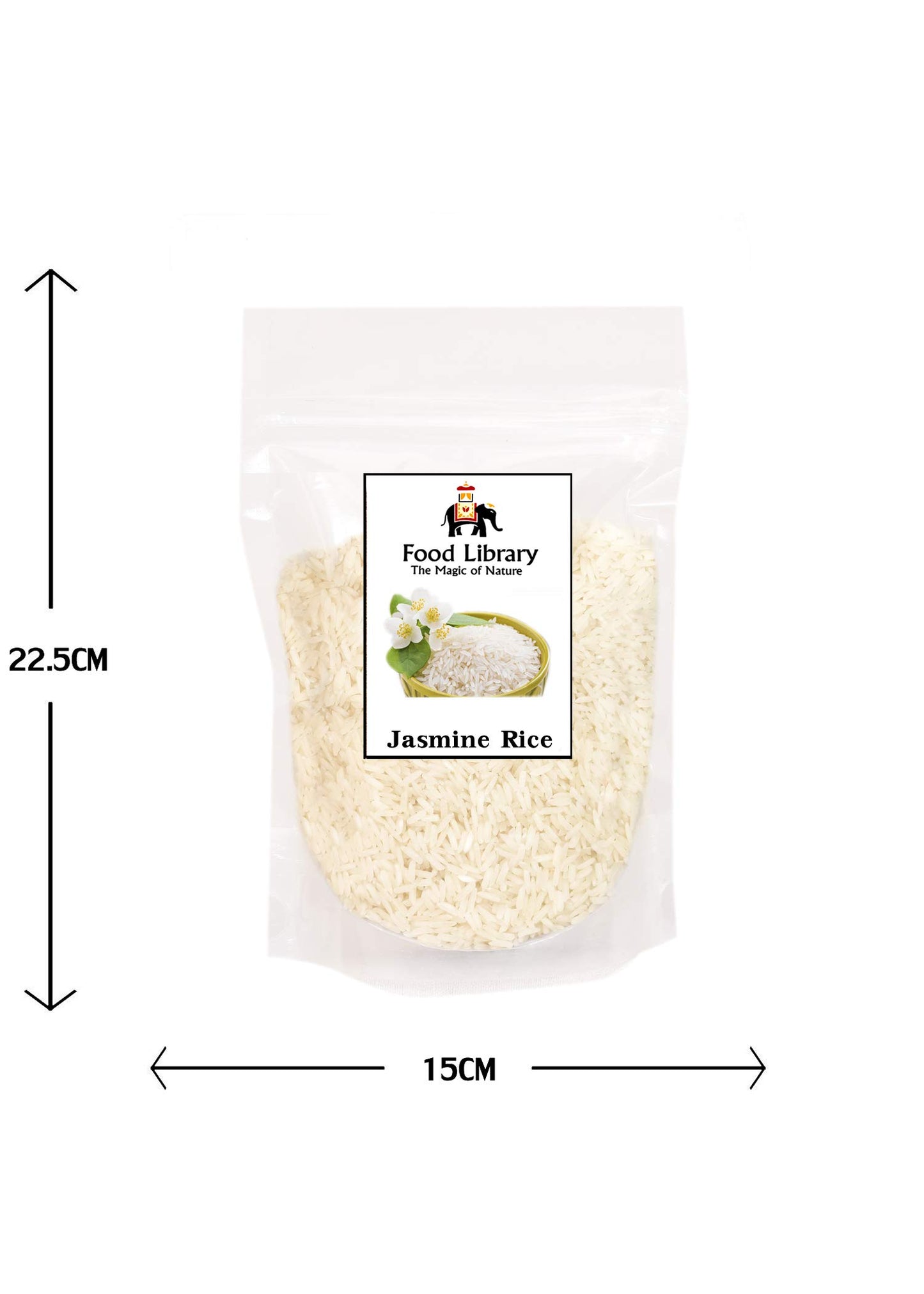 Food Library The Magic Of Nature Fragrant Jasmine Rice - Aromatic Elegance for Exquisite Meals 400gm