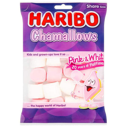 Haribo Chamallows Pink & White, Share Size, 140 g, 2 Pack