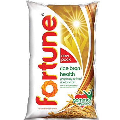 Fortune Rice Bran Health Oil, Cooking Oil for Healthier Heart, 1L Pouch