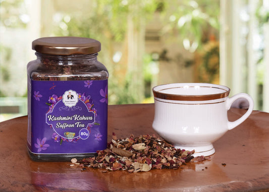 Food Library The Magic of Nature Kashmiri Kahwa Tea With Saffron, 80g (40 cups)