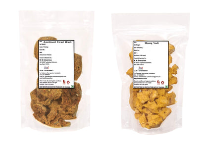 Food Library The Magic of Nature Combo of Amritsari Urad & Moong Dal Wadiyan, 400g Each