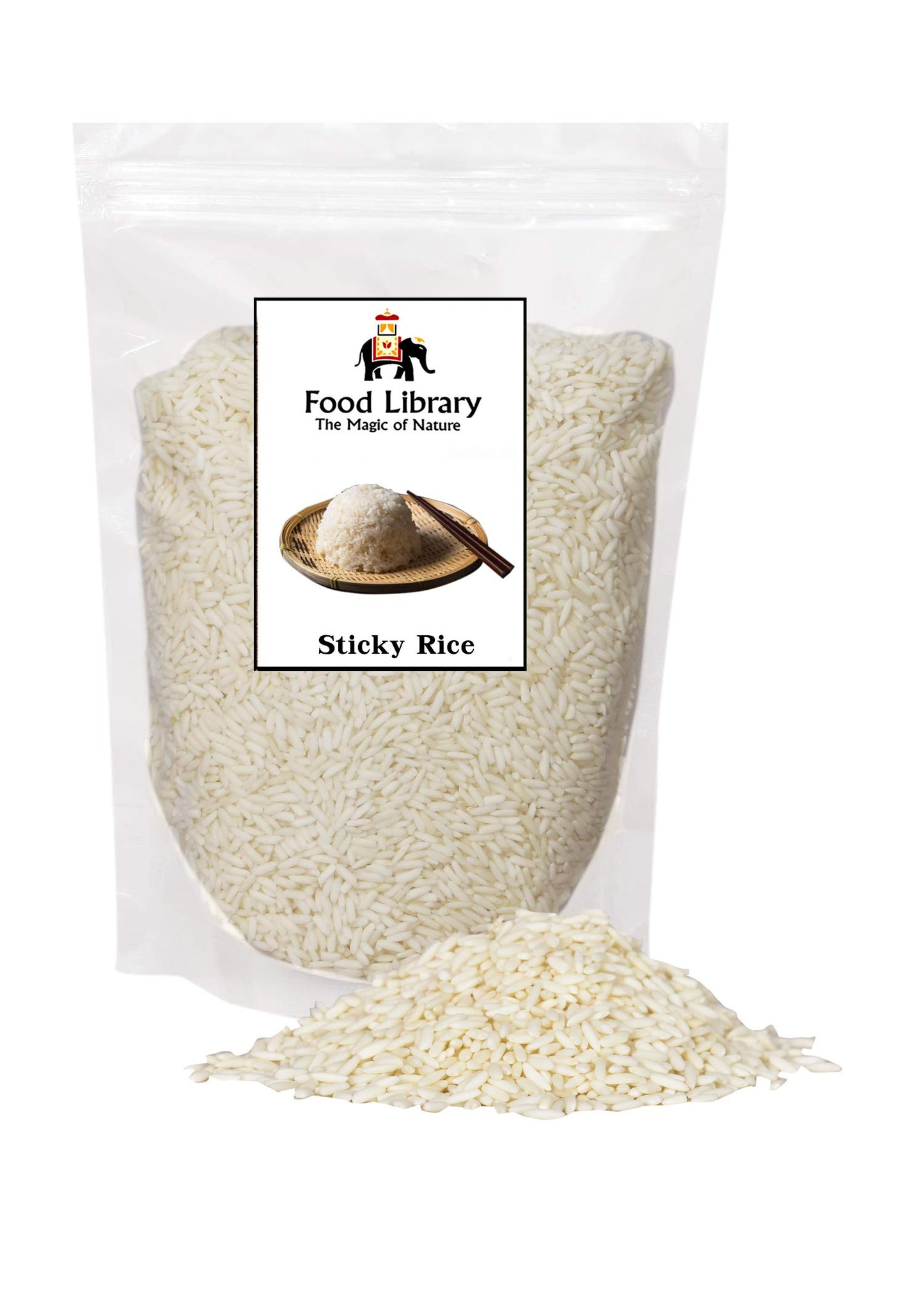 FOOD LIBRARY THE MAGIC OF NATURE Food Library Thai Sticky (Glutinous) Rice, 400Gm