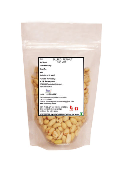 Dry Ginger Ale Can (Imported), 320ml,(Pack of 4) + Food Library Roasted Salted Peanuts, 200g