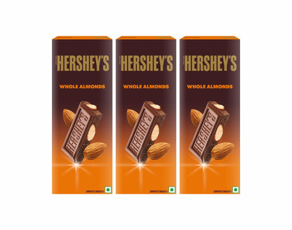 Hershey's Whole Almonds Chocolate Bar, 100 grams (Pack of 3)