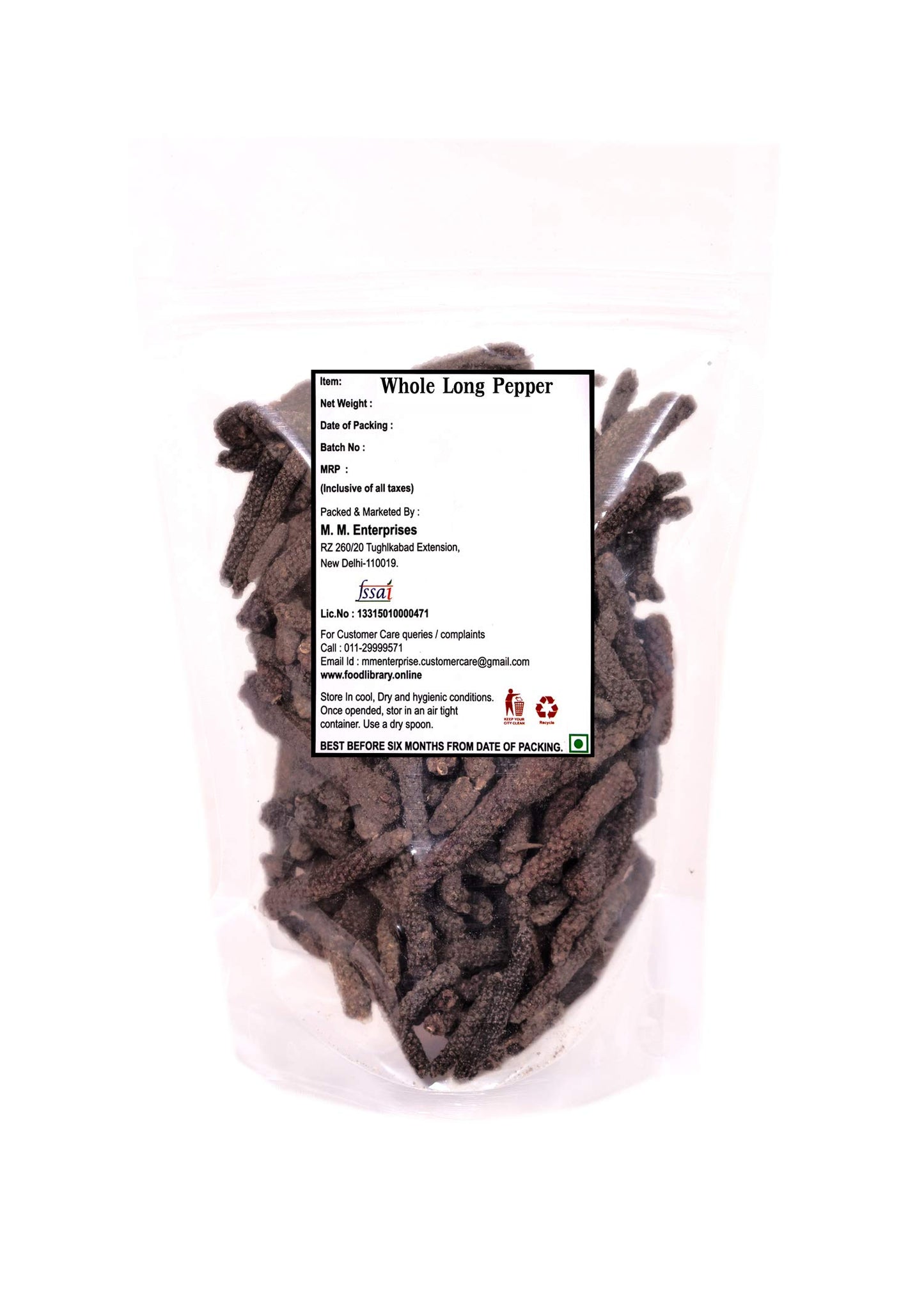 Food Library The Magic of Nature Long Pepper (Pipli/ Pippali), 200g