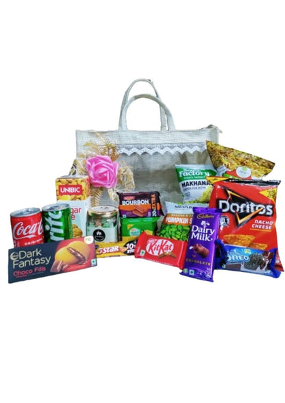 Premium Assorted Snacks and Treats Gift Bag – Perfect for Festivals and Celebrations|Gift Hamper | New Years Gift Hamper | Christmas Gift Hamper | Birthday, Anniversary Gift Hamper | Wedding Gift Bag | Personal Gift Bag | Premium Gift Hamper| Travel Goodi