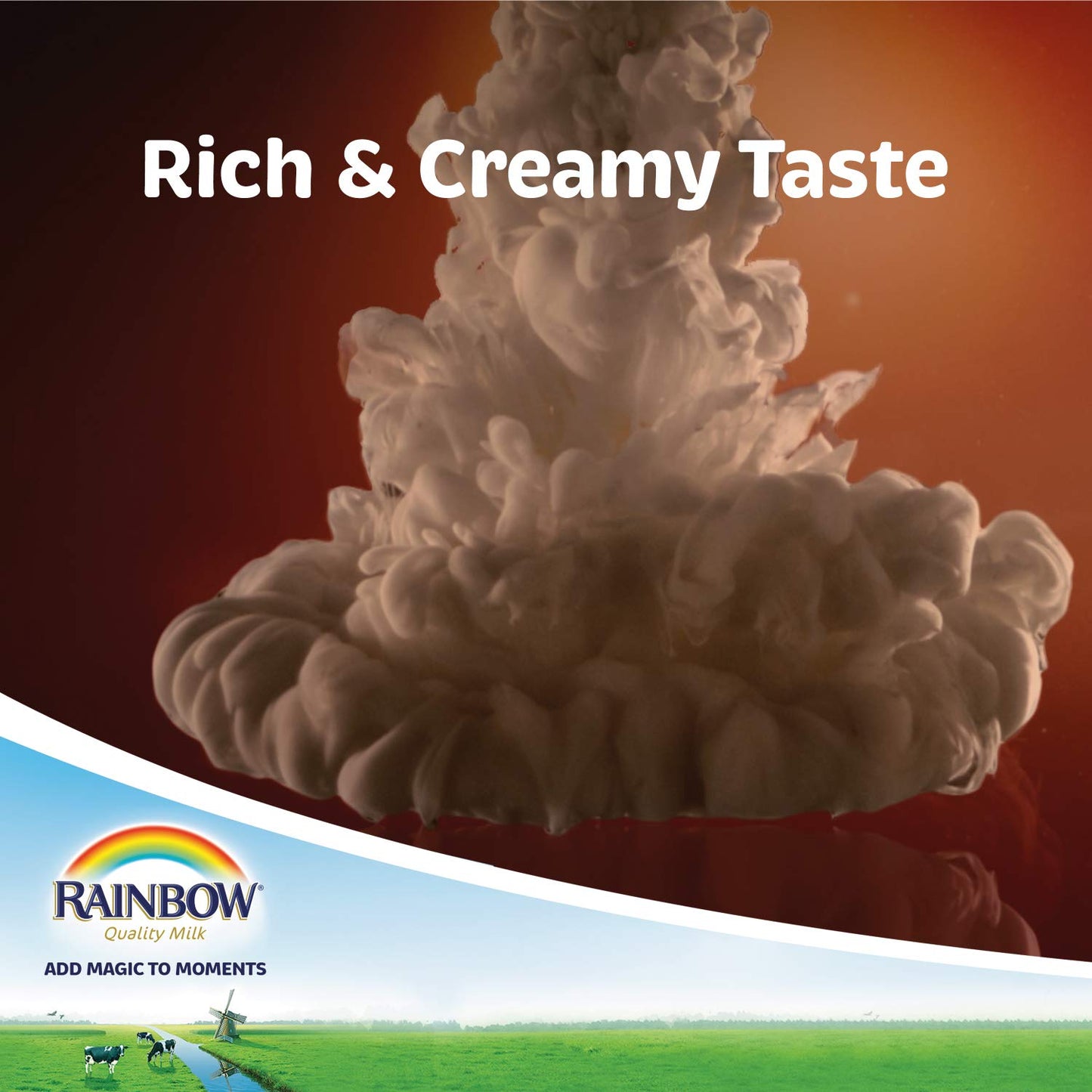 Rainbow Full Cream Sterilized, Evaporated Milk, 160 Millilitre - Cream