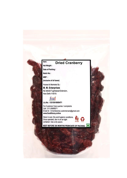 Food Library Dried Cranberries (400g)