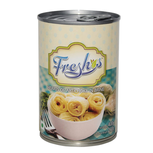 Freshos Hearts of Artichokes in Brine, 400 g, White & Teal, Medium
