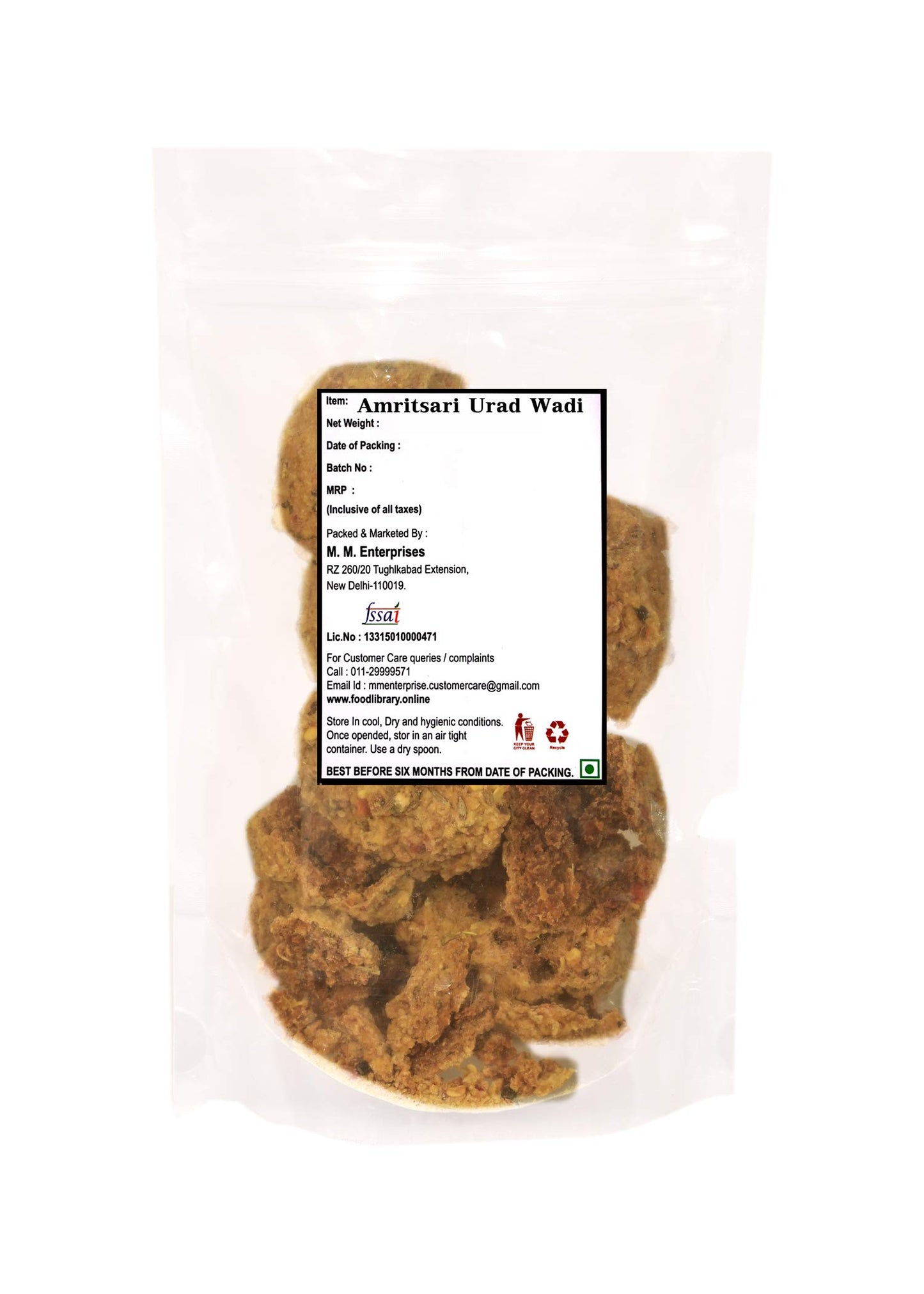 FOOD LIBRARY THE MAGIC OF NATURE Amritsari Urad Wadi - 400 Gm