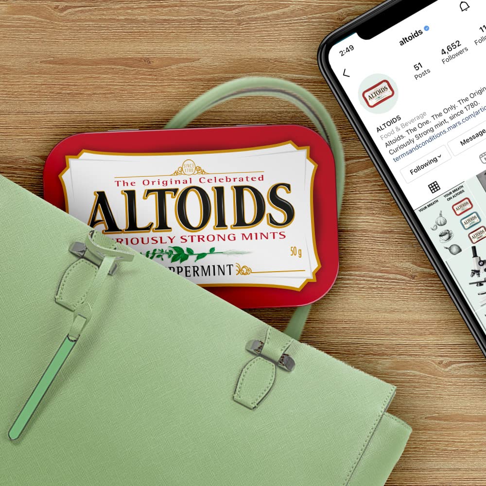 Altoids Curiously Strong Mints Peppermint Pouch, 50 G - Pounds
